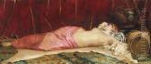 La Concubine Endormie: The Sleeping Concubine by Theodore Jacques Ralli