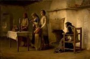 Praying Before The Communion At Megara by Theodore Jacques Ralli