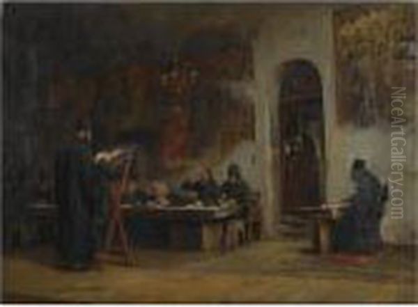 Refectory In A Greek Monastery (mount Athos) - view 1
