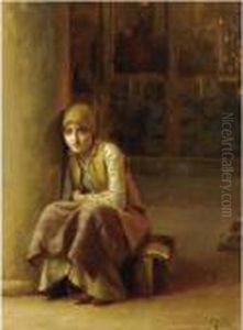 A Pensive Moment by Theodore Jacques Ralli