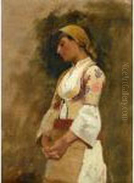 A Young Girl In Traditional Greek Dress - view 1