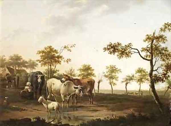 Cows and Goats in the Countryside - view 1