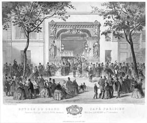 Entrance to the Grand Cafe Parisien Paris