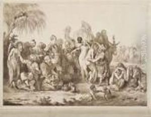 Tscercassische Waare (le Marche Aux Esclaves Circassiennes) by Johann Heinrich Ramberg