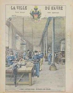 Apprentice School Interior of a Workshop by G. Dascher