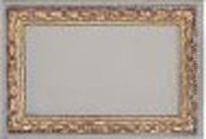 A French Xiii Carved And Gilded F
 With Lamb's Tongue And Imbricated And Laurel Leaf Ornament by Jules Louis Rame