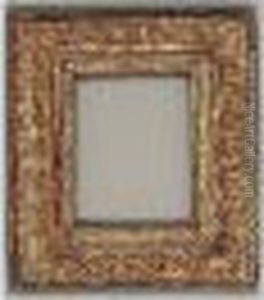 French Xivth Carved Oak And Gilded F With Repeating Acanthus Leaf And Flower Ornament by Jules Louis Rame