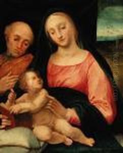 The Holy Family by Bartolomeo Ramenghi (Bagnacavallo)