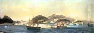 The Second Battle of Shimonoseki by Jean Baptiste Henri Durand-Brager