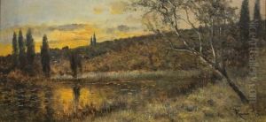 Paisaje Con Lago by Manuel Ramos Artal