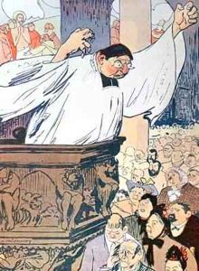 Cartoon entitled Les Grands Moyens by Aristide Delannoy