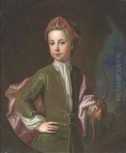 Portrait of a young gentleman of the Halsey family by Charles d' Agar