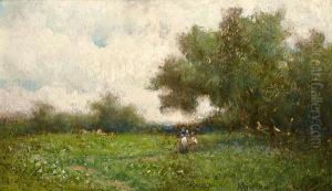 Cloud Shadows; In The Meadow; Meadow Flowers;landscape With Figures by Milne Ramsey
