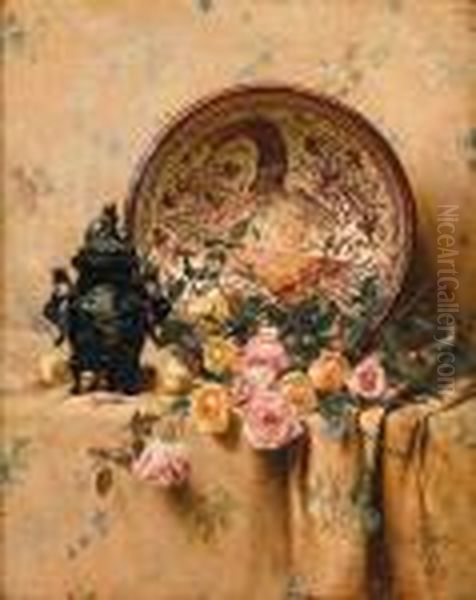 Still Life With Charger, Censer And Roses - view 1