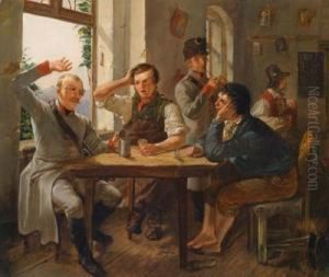 Wirtshausszene by Johann Matthias Ranftl