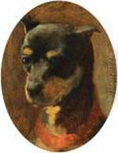 Pintscher Mit Rotem Halsband by Johann Matthias Ranftl