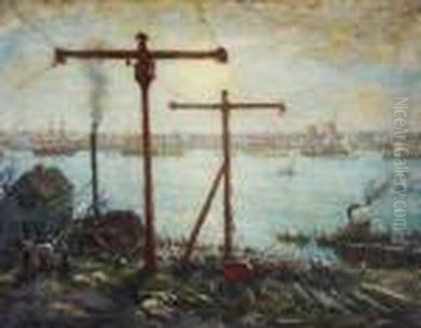 New London From The Groton Shipyard - view 1