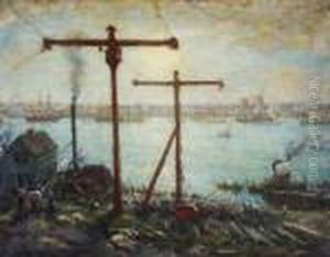 New London From The Groton Shipyard