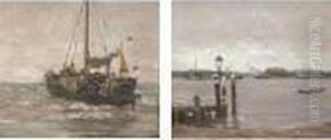 Our Dock And Unloading The Boat: A Pair Of Paintings