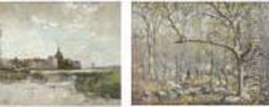 Dutch Landscape And Wooded Landscape; Two Works