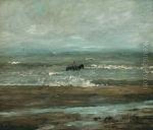 On Horseback In The Surf
