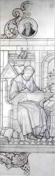 Brother Higden writing his chronicle - view 1