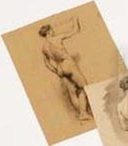 Nudo Maschile Nell'atto Di Scrivere "viva Garibaldi" - 1860