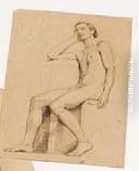 Nudo Maschile Seduto - 1860 - view 1