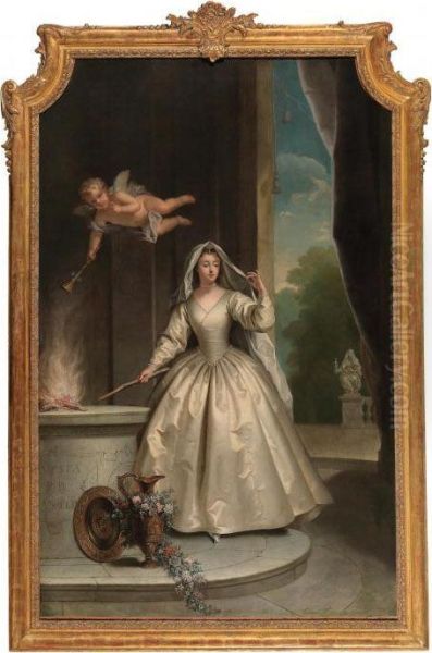 Ritratto Allegorico Di Una Dama Della Corte Di Versailles Nei Panni Di Una Vestale - view 1
