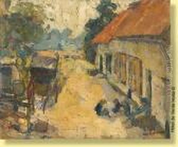 Conversation Dans Une Ruelle Ensoleillee - view 1