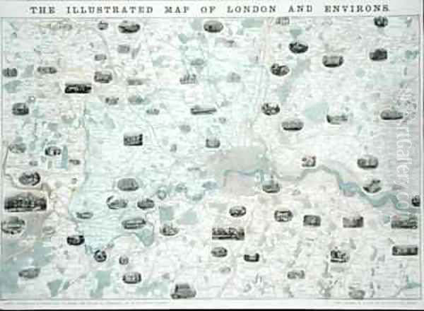 The Illustrated Map of London and Environs - view 1