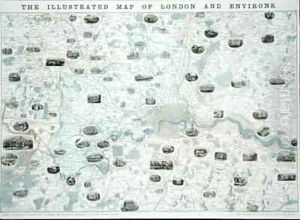 The Illustrated Map of London and Environs by John Dower