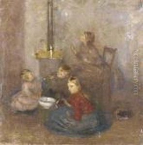 The Daughters Of The Artist Blowing Bubbles