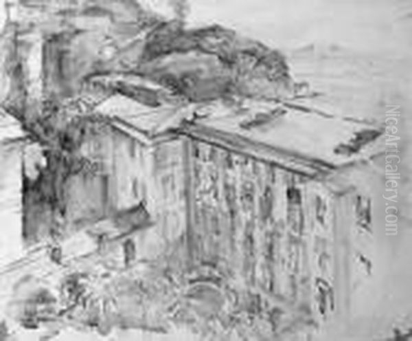 Vieuw [sic] From Hospital, St. Margherita (recto); A Sketch Of Thesame View (verso) - view 1
