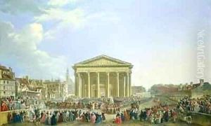 Ceremony of Laying the First Stone of the New Church of St Genevieve in 1763 by Pierre-Antoine Demachy