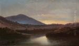 Dusk, Mount Orford And Lake Memphremagog, Quebec Dusk, Mount Orford And Lake Memphremagog, Quebec