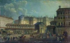 Demolition of the Bastille in 1789 by Pierre-Antoine Demachy