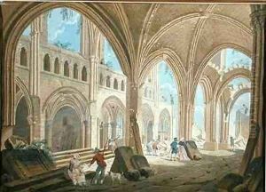 Demolition of the Church of Saint Jean en Greve by Pierre-Antoine Demachy