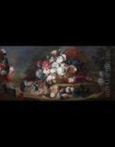 Natura Morta Con Fiori E Frutta by Michele Antonio Rapous