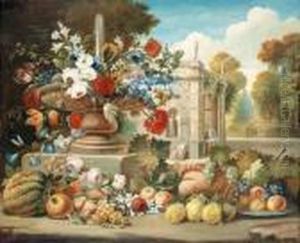 Fruit And Flowers In An Ornamental Garden Fruit And Flowers In An Ornamental Garden