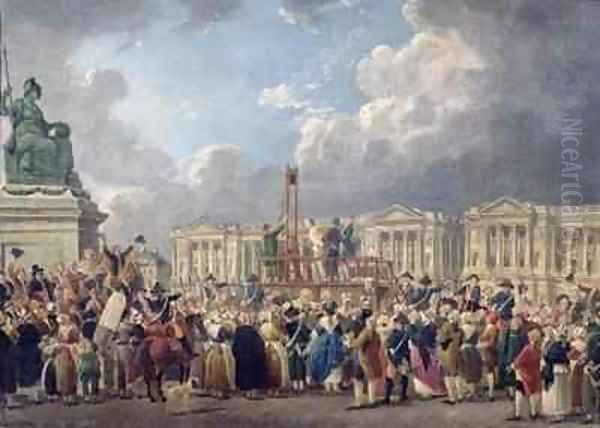 An Execution Place de la Revolution between August 1793 and June 1794 - view 1