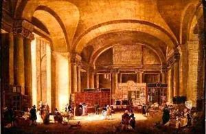 Print sellers at the entrance to Louvre