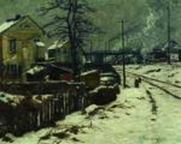 Winterliche Hinterhofe An Den Gleisen - view 1