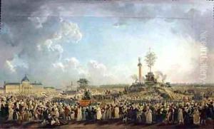 The Festival of the Supreme Being at the Champ de Mars by Pierre-Antoine Demachy