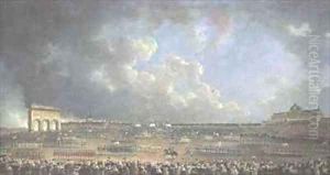 The Festival of the Federation at the Champ de Mars by Pierre-Antoine Demachy