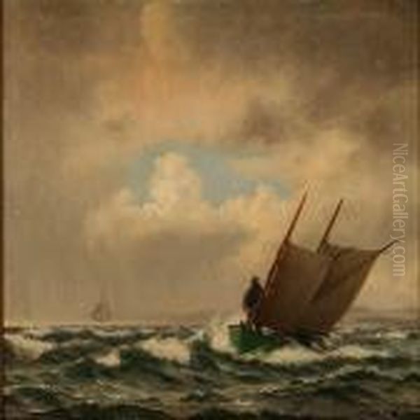 Fishermen Off The Coast Of Lohals, Denmark - view 1