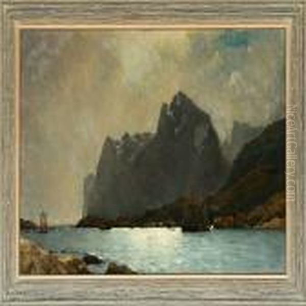 Summer Fiord Scene, Presumeably From Nuuk, Greenland - view 1