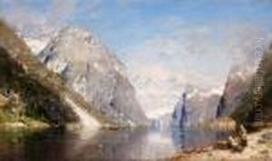 Norskt Fjordlandskap by Georg Anton Rasmussen