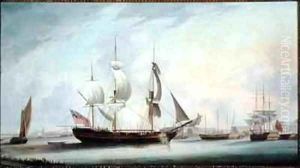 Shipping in the Thames at Deptford by Robert Dodd