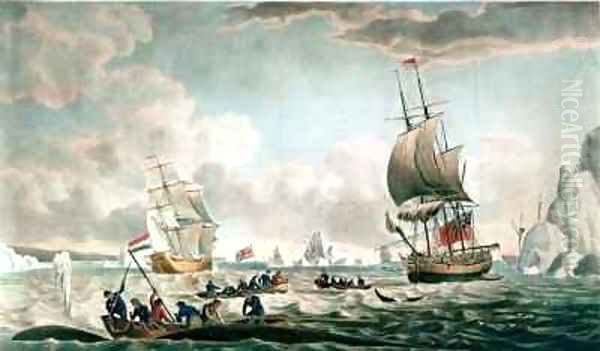 The North West or Daviss Streights Whale Fishery - view 1